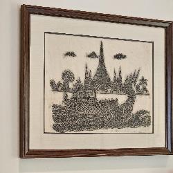Brought back from the owner while living in Thailand, an original authentic rubbing on rice paper de