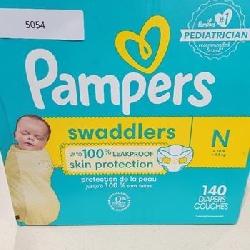 Pampers Swaddlers Diapers NB, 140 Count