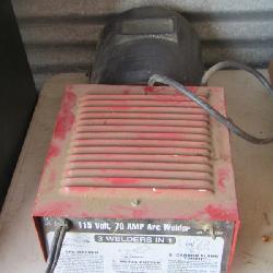 WELDER - 3 WELDERS IN ONE, 115 volt , 70 amp welder PLUS WELDER HELMET