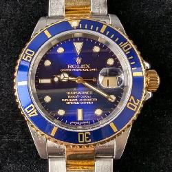Rolex Submariner 40mm Blue Dial 18K And Stainless Steel Watch, Z199276, 16613, On Oyster Bracelet Wi