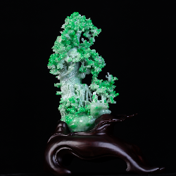 Lot #JD804 Jadeite Jade Bonsai Tree-GIA Certified