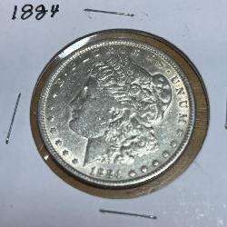 1884 MORGAN SILVER DOLLAR