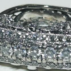 14KT WHITE GOLD DIAMOND RING 6.30 GRS