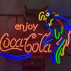 Enjoy Coca-Cola Parrot Neon Plug In Sign