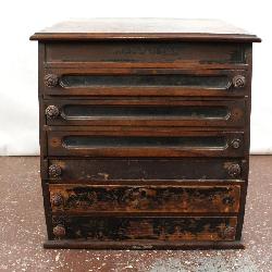 Lot # : 226 - Antique Spool Display With 7 Drawers