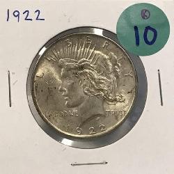 S - 1922 PEACE SILVER DOLLAR (10)