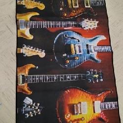 Americana Guitar Music Instrument 3D Carpet