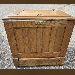Alaska Muskegon Michigan Wood Vintage Chest 