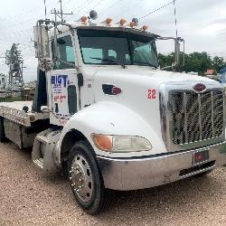 2010 Peterbilt 330 Flat Bed Tow Truck with Chevron Lift Bed, VIN 2NPNHM6X2AM109065, Miles On Odomete