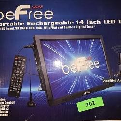 beFree Sound Portable Rechargeable 14 Inch LED TV