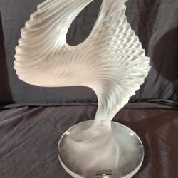 Lalique Frosted Crystal Trophee Dancer Sculpture
