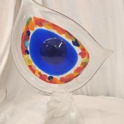 Murano art glass eye sculpture
