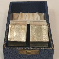Pair of sterling silver napkin holders