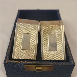Pair of sterling silver napkin holders
