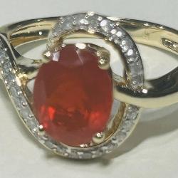 14KT YELLOW GOLD DIAMOND RING 3.90GRS