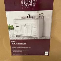 Ridge 48 in. W x 21.6 in. D x 34 in. H Bath Vanity Cabinet without Top in White