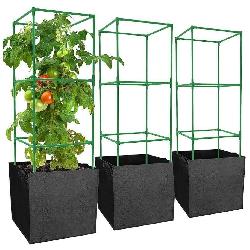 3 Packs 47 x 16 x 16 Inch Garden TomatBlac