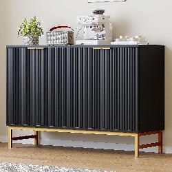 Luoxiao Black Buffet Sideboard Cabinet - New