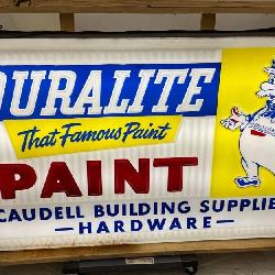 Duralite Lighted 73 x 47 Inch Painted Sign with Embossed Painter Graphics