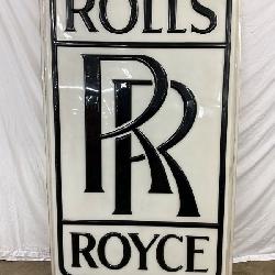 Large Embossed Rolls-Royce Dealership Lexan Sign, 50 1/2 x 85 1/2 Inches