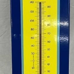 Porcelain Advertising Thermometer Sign for Jets Antacid, 8 x 36 Inches
