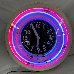 36-Inch Four-Color Neon Wall Clock with 6-Inch Can