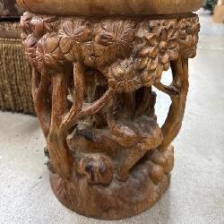 ORNATE CARVED WOOD TABLES