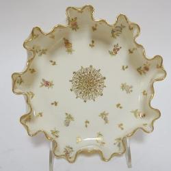 1060	WILLETS BELLEEK SCALLOPED EDGE BOWL, APPROXIMATELY 7 IN X 2 IN H