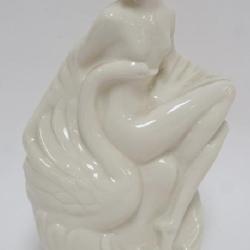 1159	LENOX GREEN MARK ART NOUVEAU VASE & LEDA W/SWAN FIGURE OF NUDE WOMAN W/SWAN, APPROXIMATELY 10 IN HIGH