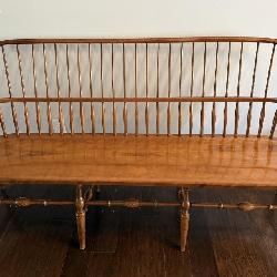 Lot # : 159 - Antique Wood Deacon's Bench
