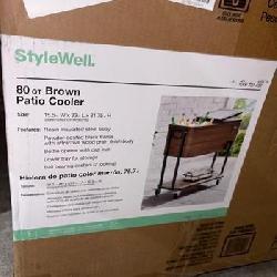 StyleWell 80qt. Brown patio cooler