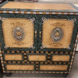11 - ORNATE WOOD CABINET