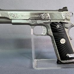Wilson Combat Tactical Supergrade Stainless .45 ACP Pistol SN# WC12520, Level II Engraving By Wayne 