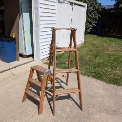 Wooden Step Ladders Set