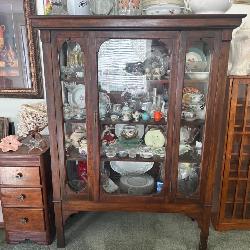 Antique Wooden China Cabinet