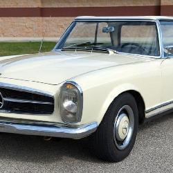 1967 Mercedes-Benz 250 SL 2-Door Car, Odometer Shows 27,533 Kilometers (Not Miles), Title Indicates 