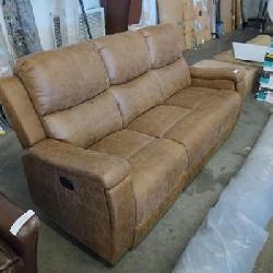 CANMOV Faux Leather Manual Reclining Sofa