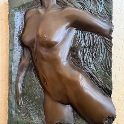 U - BILL MACK BRONZE RELIEF SCULPTURE FEMALE