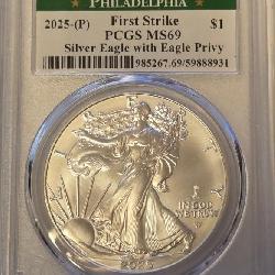 2025 P MS69 - SILVER EAGLE DOLLAR (1)