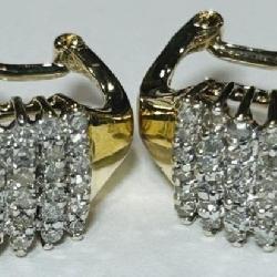 10KT YELLOW GOLD DIAMOND EARRINGS 5.90GRS