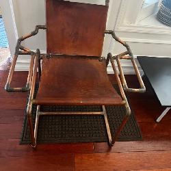Copper & Leather Chair