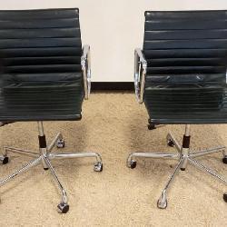 1244	EAMES ALUMINUM CHAIRS, ADJUSTABLE HEIGHT, EACH APPROXIMATELY 23 IN X 21 IN X 37 IN H