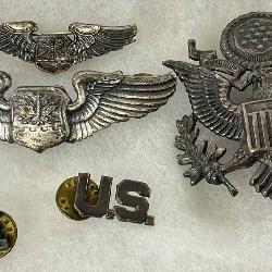 5 U.S. Military Insignia Medals with Pin Backs