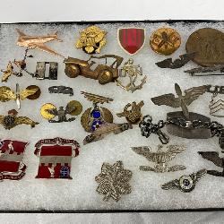 26 Assorted WW2 Military Medals and Insignias