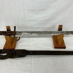 20-Inch U.S. World War Bayonet with Leather Scabbard