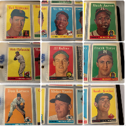 Complete 1958 Topps Baseball Card Set - In Order (1 - 495) - All Sleeved and in a Binder