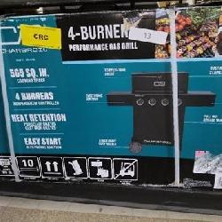 Char-Broil 4 Burner 25000 BTU Gas Grill 463351125 Black/Silver