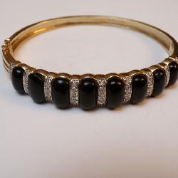 14K Gold, Onyx, & Diamonds