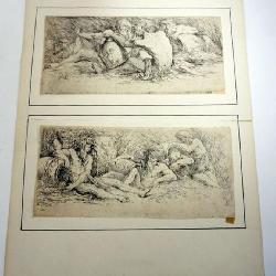 1102	SALVATOR ROSA ETCHINGS, EACH APPROXIMATELY 4 IN X 8 1/2 IN