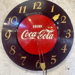 Vintage Porcelain Coke Clock